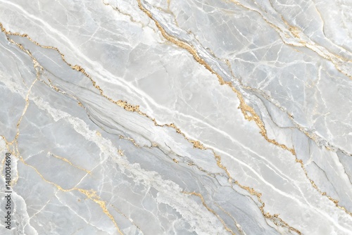 Luxurious gray marble texture with gold veins for elegant background design