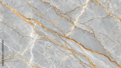 Luxurious gray marble texture with golden veins for elegant background designs