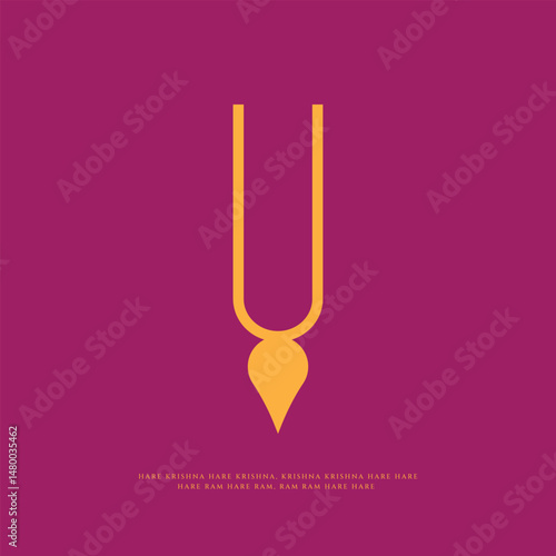 Krishna Tilak, Gandh or Tika [mark worn on forehead] represent Radhe Shyam together, Bhakta means Devotee, worshipper of lord Shrikrishna put this on body