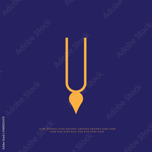 Krishna Tilak, Gandh or Tika [mark worn on forehead] represent Radhe Shyam together, Bhakta means Devotee, worshipper of lord Shrikrishna put this on body