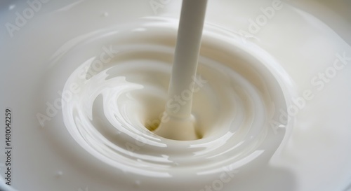 Wallpaper Mural The creamy cascade of white liquid creates mesmerizing swirling patterns Torontodigital.ca