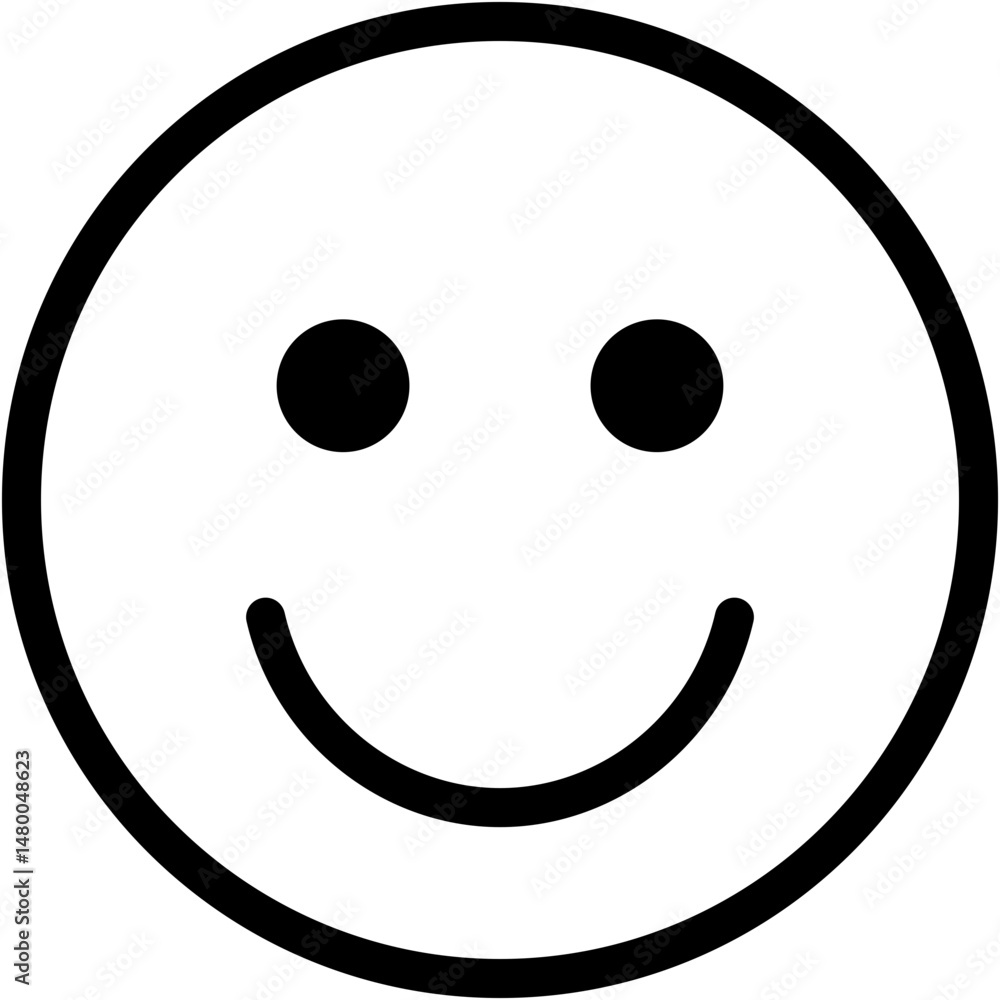 Fototapeta premium Vector Icon React, Emoji, Smileys, Reaction, Feelings, Emotion