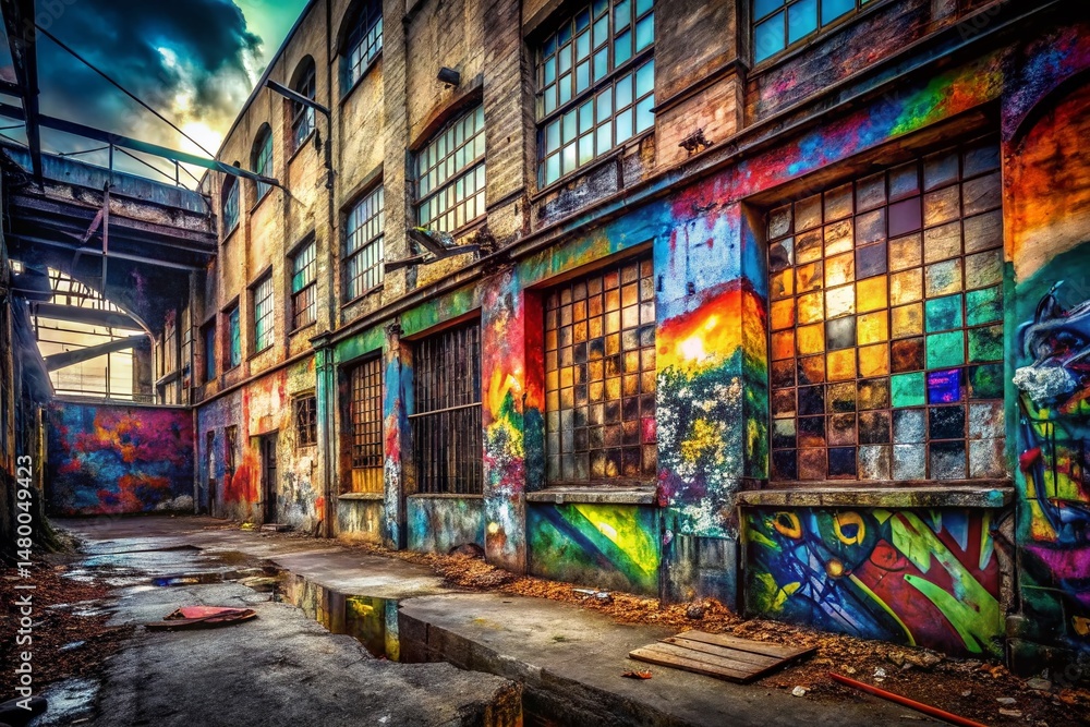 Fototapeta premium Abstract Urban Decay Spray Paint Texture Background - Grunge Wall Art