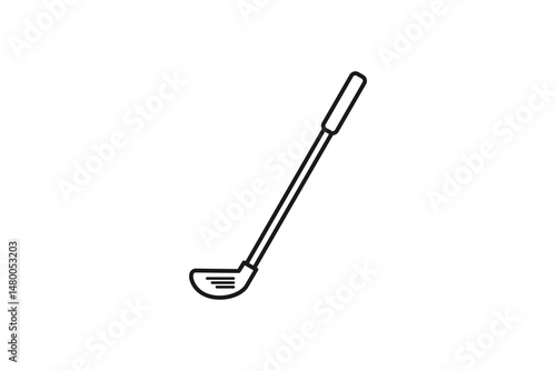 golf stick sport icon outline