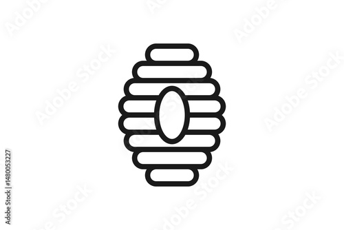 honey bee hive icon outline