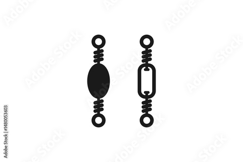 fishing part swivel icon outline