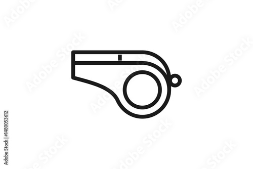 sports referee whistle outline icon