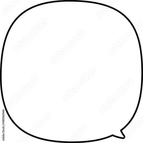 丸みを帯びた、可愛いふっくらしたふきだし