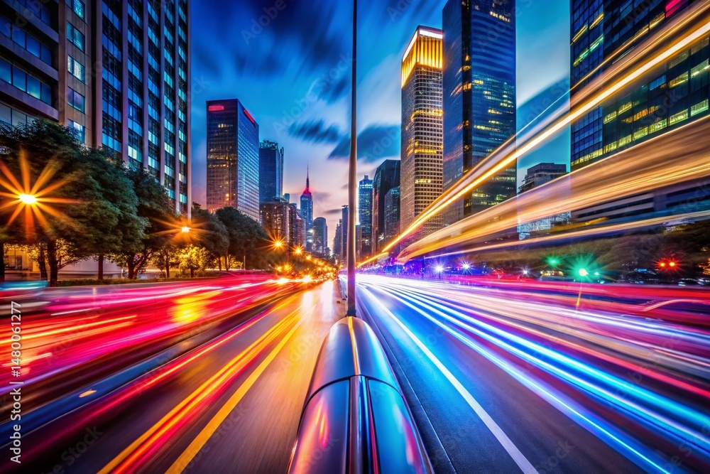 Blurred City Lights: Night Drive Long Exposure Photography Blurred City Lights: Night Drive Long Exposure Photography