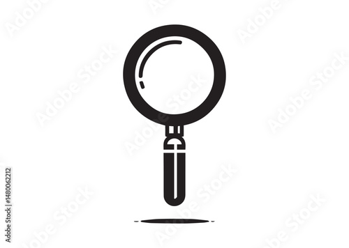 Magnifying Glass Icon, Magnifying Glass Silhouette Vector