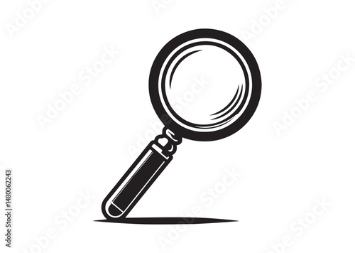 Magnifying Glass Icon, Magnifying Glass Silhouette Vector