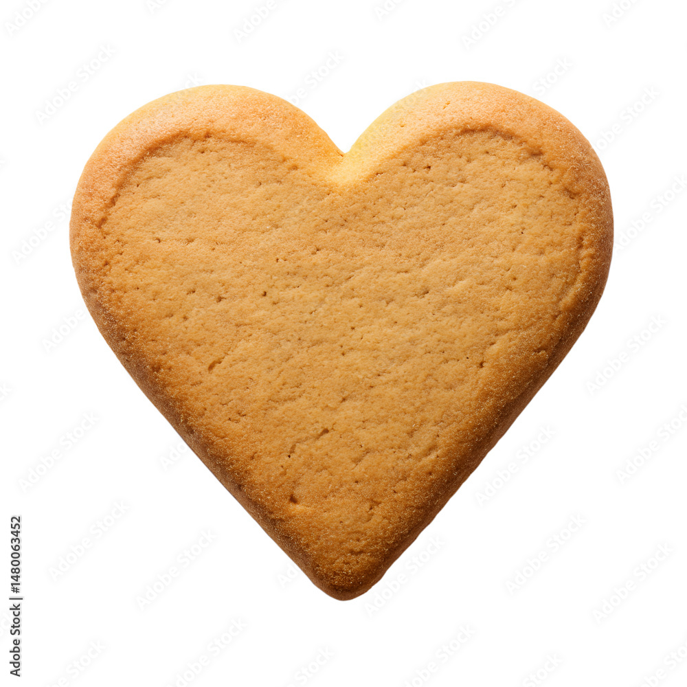 Heart shaped cookies isolated on transparent background Heart shaped cookies isolated on transparent background