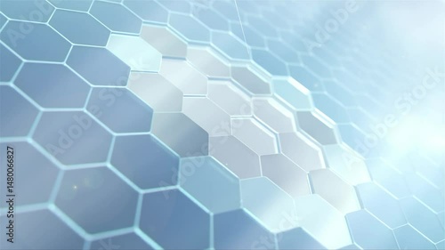 Hexagonal 360 degree Sunscreen 3D Rendering Material