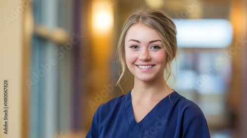 Free Download Young nurse in uniform, professional and caring, symbolizing dedication in healthcare - GFXLoad