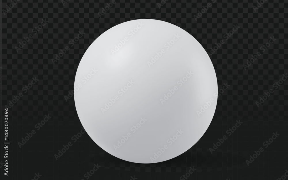 Realistic vector graphic of a white sphere or ball. Isolated glossy reflective object perfect for design projects, icons, abstract compositions, or as a basic geometric element. Transparent background Realistic vector graphic of a white sphere or ball. Isolated glossy reflective object perfect for design projects, icons, abstract compositions, or as a basic geometric element. Transparent background