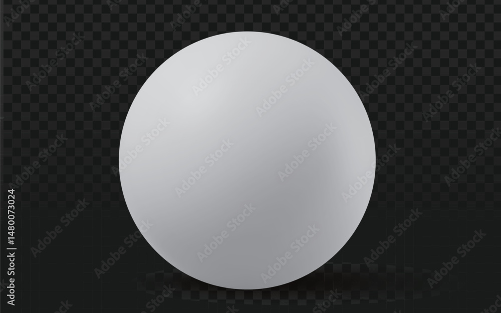 Realistic vector graphic of a white sphere or ball. Isolated glossy reflective object perfect for design projects, icons, abstract compositions, or as a basic geometric element. Transparent background Realistic vector graphic of a white sphere or ball. Isolated glossy reflective object perfect for design projects, icons, abstract compositions, or as a basic geometric element. Transparent background