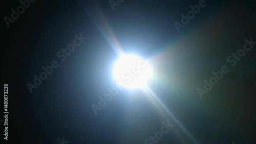 Bright light flare rainbow effect lens overlay stock footage video clip