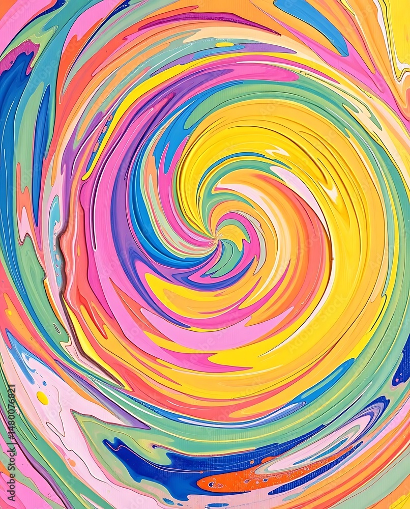 Colorful Swirling Abstract Art. Colorful Swirling Abstract Art.