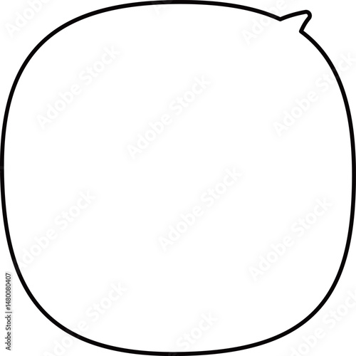 丸みを帯びた、可愛いふっくらしたふきだし