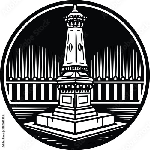 Landmark Jogja Indonesia Vector