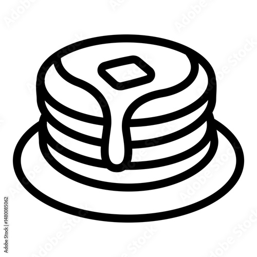 Pancake icon. Vector line icon