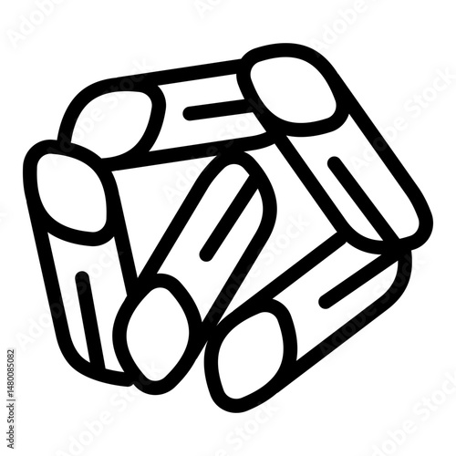 Penne icon. Vector line icon