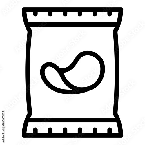 Potato chips icon. Vector line icon