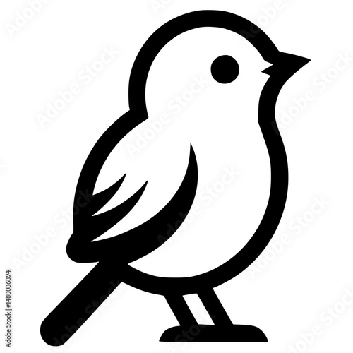 Silhouette of a baby bird
