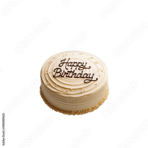 Obraz na płótnie Brithday cake in vanilla flavor 