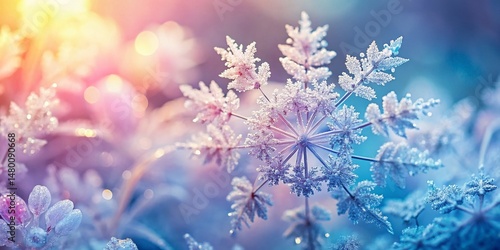 Elegant Ice Crystal Floral Pattern: Mother's Day Background