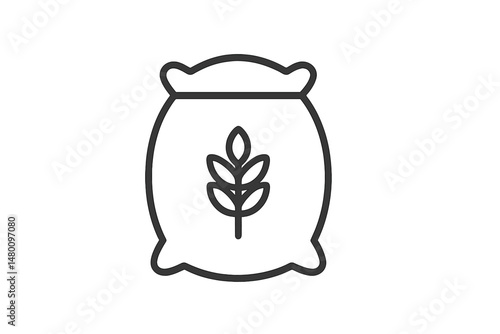 Wheat bag with a leaf design showcasing agricultural products and sustainability efforts in food production