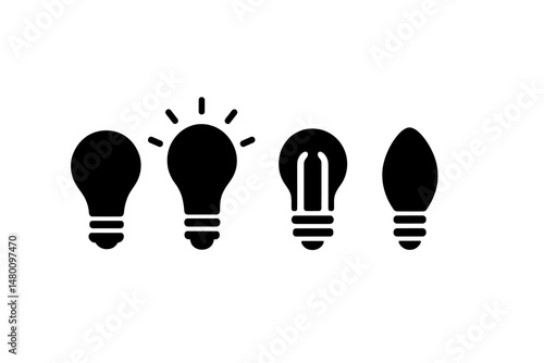 Bright bulb designs showcasing different types of energy-efficient lighting options for modern homes and offices