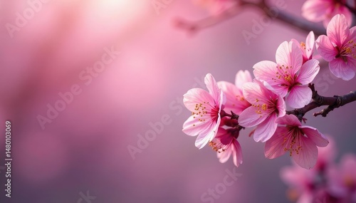 Wallpaper Mural Vibrant spring blossoms on a blooming tree branch , blooming, sunlight, tree Torontodigital.ca