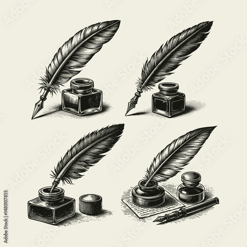 feather and ink