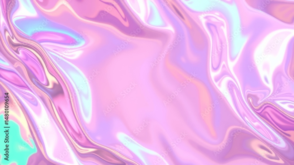 Abstract iridescent holographic background with flowing pastel pink purple and mint green liquid wave texture. Abstract iridescent holographic background with flowing pastel pink purple and mint green liquid wave texture.