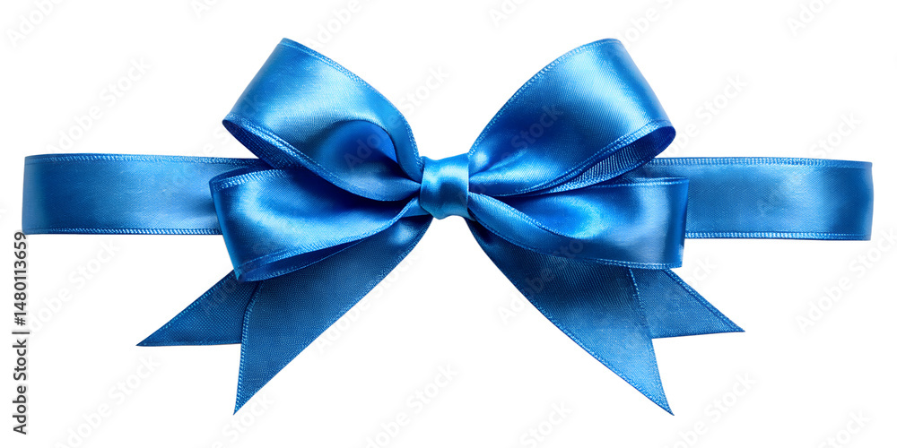 Blue bow isolated on white background Blue bow isolated on white background