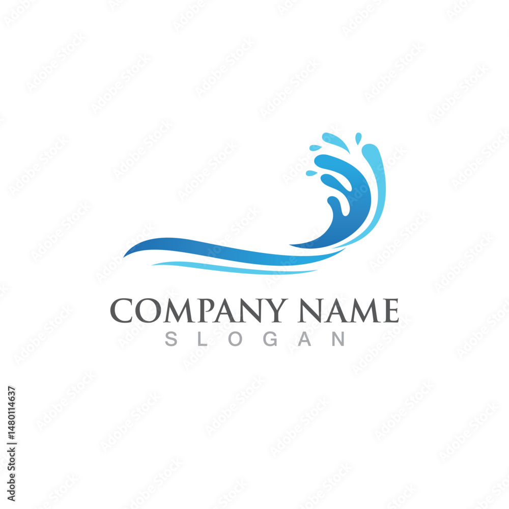 Water wave icon vector Water wave icon vector
