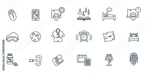 Sleepless icons portray sleep hygiene