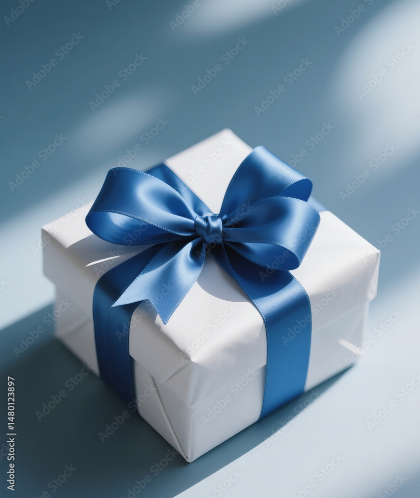 Obraz premium blue gift box