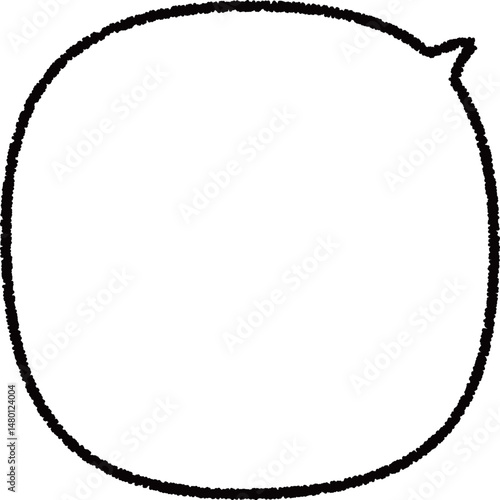 丸みを帯びた、可愛いふっくらしたふきだし