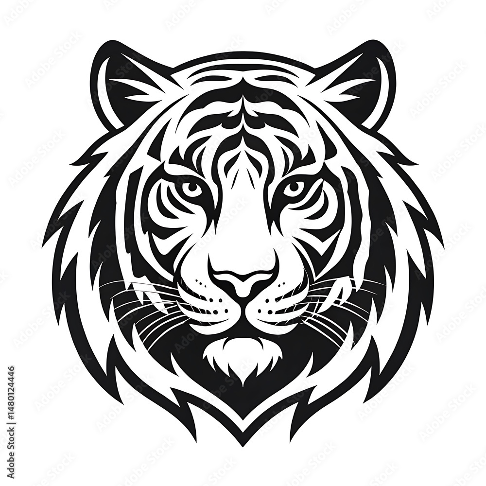 tiger head logo black and white tiger head logo black and white