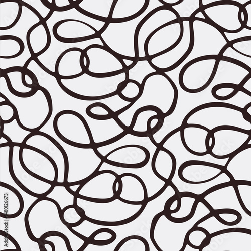 Seamless pattern with a simple abstract drawing. Vector illustration.