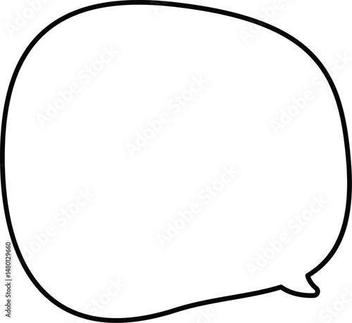丸みを帯びた、可愛いふっくらしたふきだし