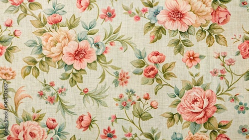 Wallpaper Mural Minimalist Floral Textile Background: Elegant Pattern Design for Fashion & Decor Torontodigital.ca