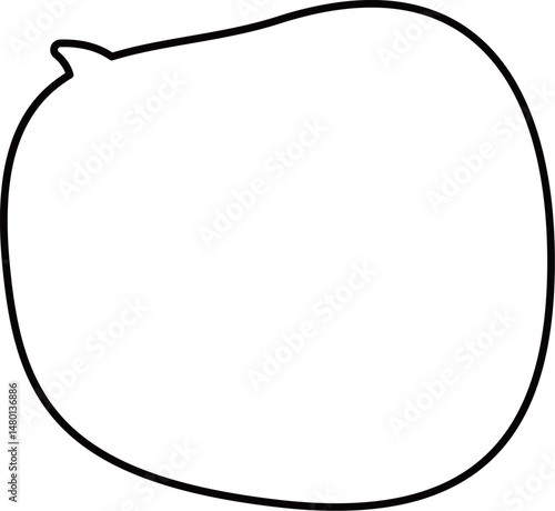 丸みを帯びた、可愛いふっくらしたふきだし