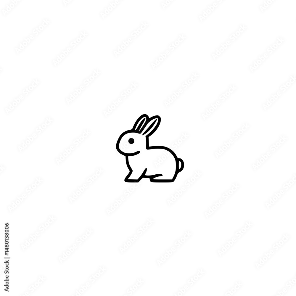 Fototapeta premium vector illustration of a rabbit