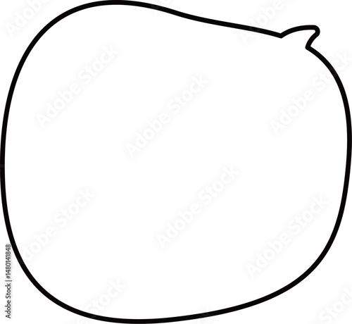 丸みを帯びた、可愛いふっくらしたふきだし