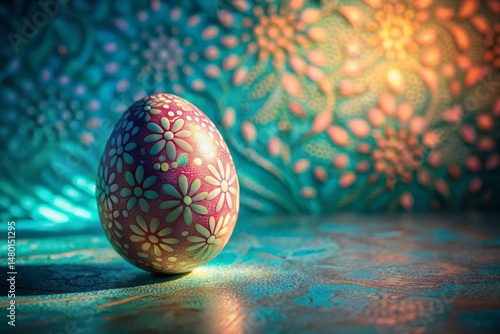 Pastel Easter Egg Silhouette Pattern Texture Stock Photo
