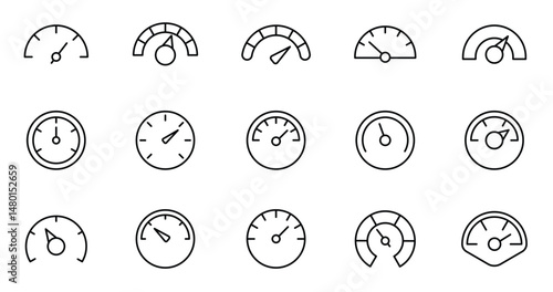 Gauge icons showing data measurements