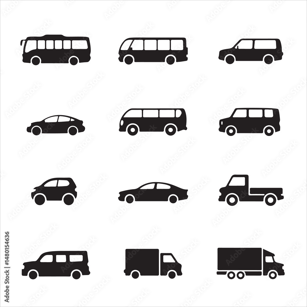 transportation icons set. transportation icons set.